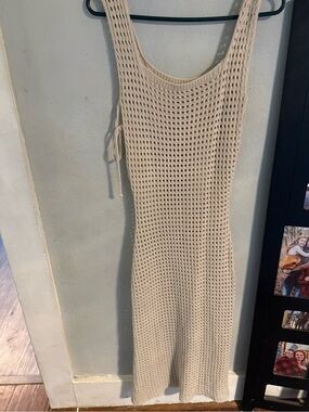 Urban Outfitters Cream Crochet Maxi Dress
